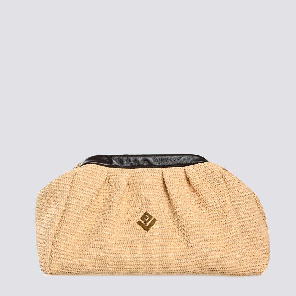 paris rafia bag beige