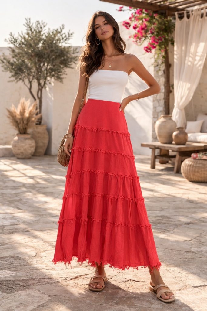 Libertee Emma κόκκινη φούστα