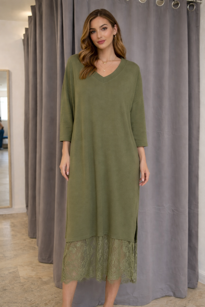Πράσινο oversized φόρεμα